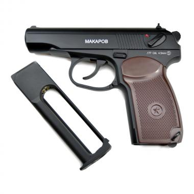 Пистолет пневматический Cybergun РМ (МАКАРОВ), к.4.5 мм. металл, черный, 120 м/с