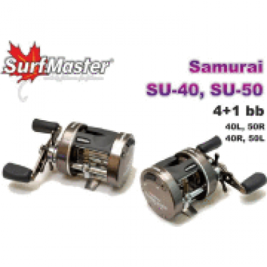 Катушка мультипликаторная Surf Master Samurai SU 40, 4+1bb, L; SM-SU40-5L