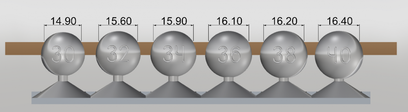 Форма "Чебурашка" разборная 34,36,38,40,42,44 х 1шт (Закладная Тип №3)